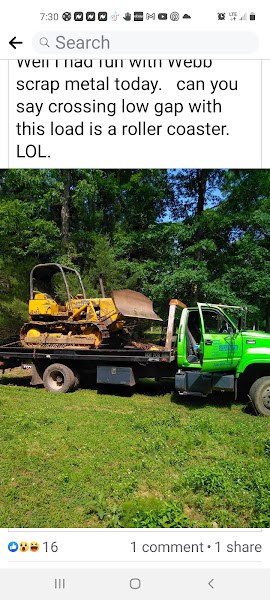 Webbs recycling Scrap metal dealer at 1289 Hollywood Church Rd